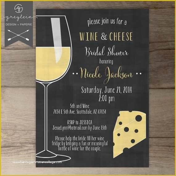 Wine and Cheese Party Invitation Template Free Of Wine and Cheese Invitations Chalkboard Dinner Party