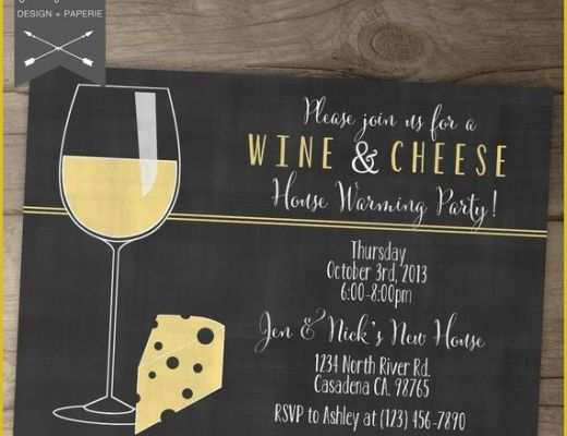 Wine and Cheese Party Invitation Template Free Of Wine and Cheese Invitations House Warming Chalkboard Invites