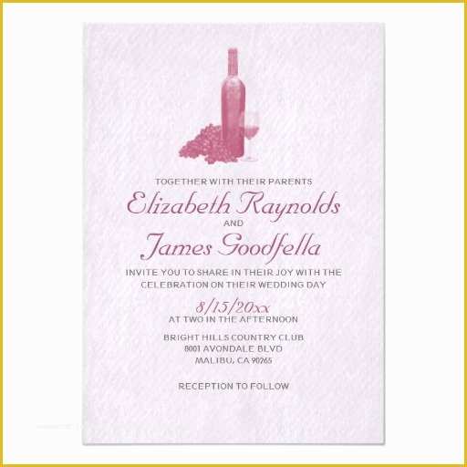 Wine Bottle Invitation Template Free Of formal Wine Bottle Wedding Invitations