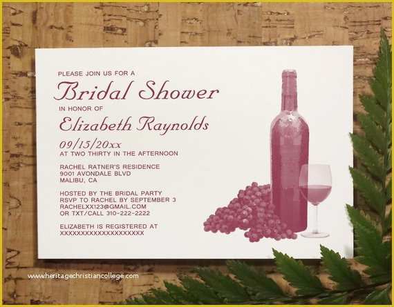 Wine Bottle Invitation Template Free Of Wine Bottle Bridal Shower Invitation Template by