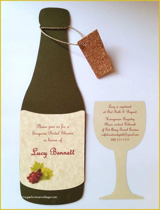 Wine Bottle Invitation Template Free Of Wine Bottle Invitations by Artfulcreationsbydeb On Etsy