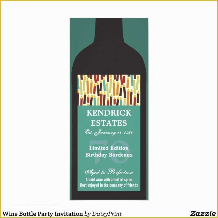 Wine Bottle Invitation Template Free Of Wine Bottle Party Invitation