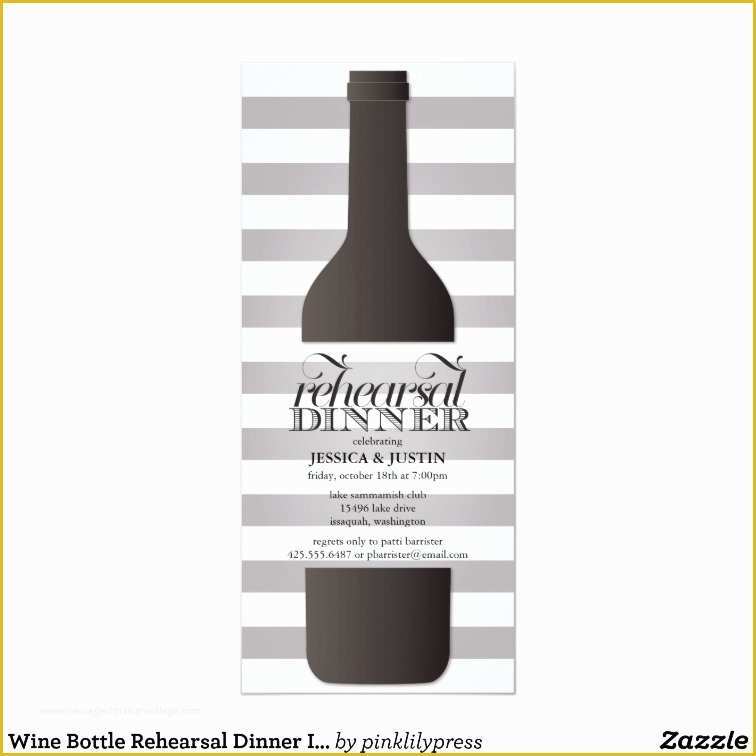 Wine Bottle Invitation Template Free Of Wine Bottle Rehearsal Dinner Invitation