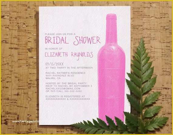 Wine Bottle Invitation Template Free Of Wine Bottles Bridal Shower Invitation Template by