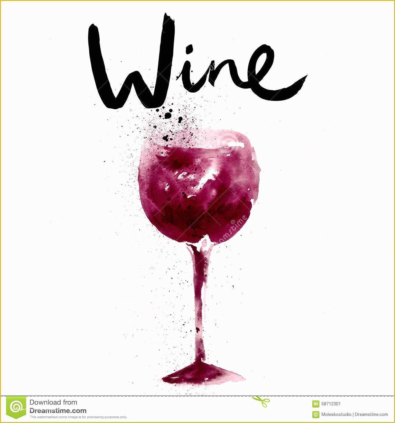 Wine Bottle Invitation Template Free Of Wine Glass Stock Vector Illustration Of Restaurant