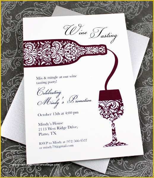 Wine Bottle Invitation Template Free Of Wine Tasting Invitation Template – Download &amp; Print