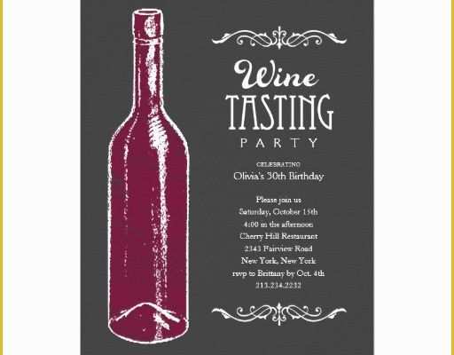 Wine Bottle Invitation Template Free Of Wine Tasting Invitations 5&quot; X 7&quot; Invitation Card