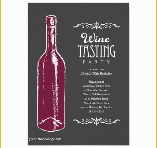 Wine Bottle Invitation Template Free Of Wine Tasting Invitations 5&quot; X 7&quot; Invitation Card