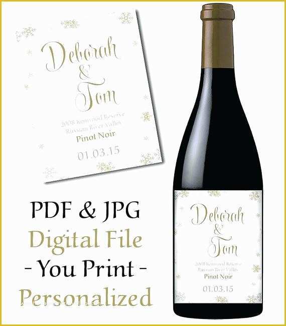 Wine Bottle Invitation Template Free Of Zoom Anniversary Wine Label Template Design Bottle Labels