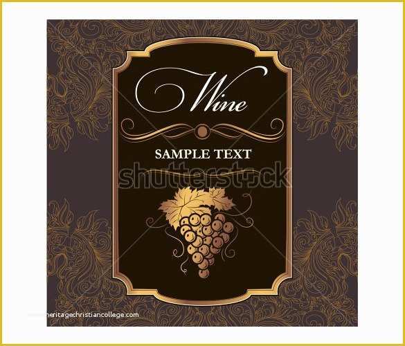Wine Bottle Tag Template Free Of 22 Wine Label Templates – Free Sample Example format