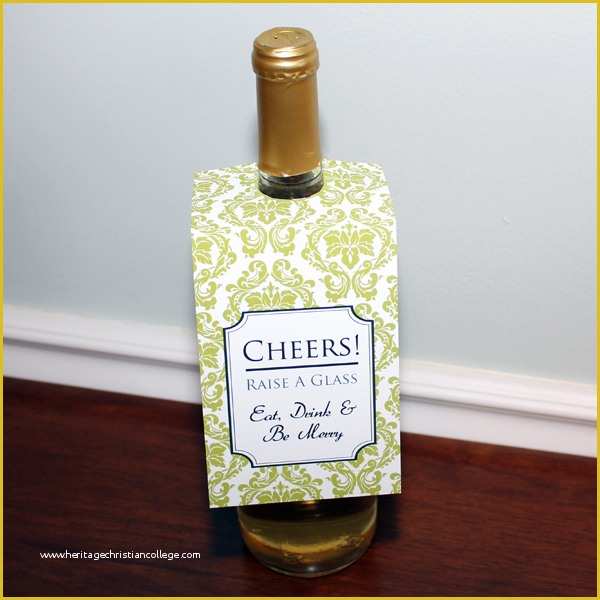 Wine Bottle Tag Template Free Of Damask Wine Bottle Tag Template – Download &amp; Print