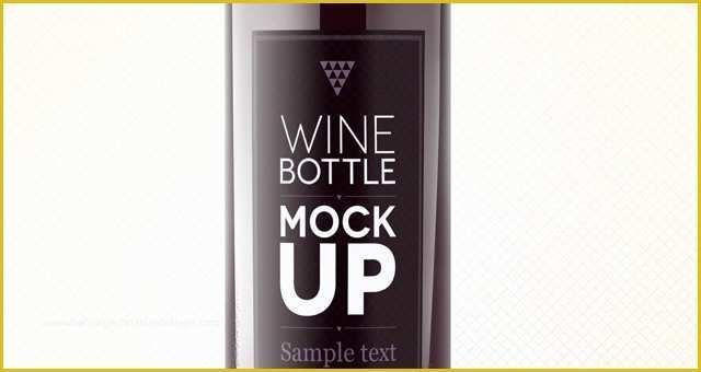 Wine Bottle Tag Template Free Of Psd Wine Bottle Mockup Template