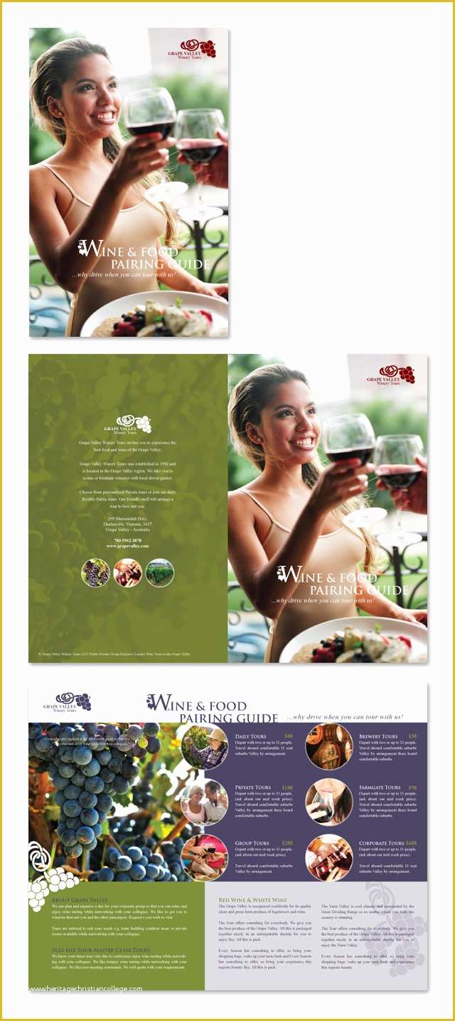Wine Brochure Template Free Of Vineyard & Winery tour Brochure Template