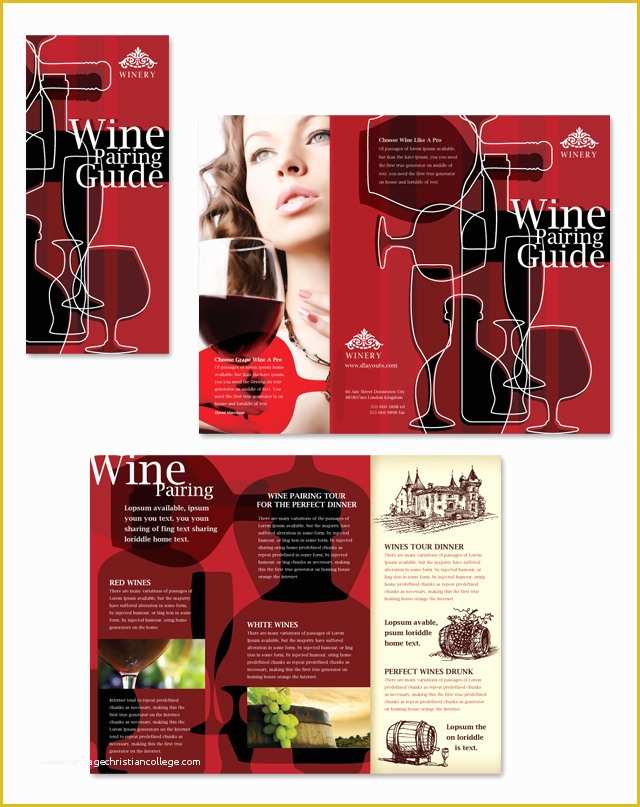 Wine Brochure Template Free Of Vineyard & Winery Tri Fold Brochure Template Dlayouts