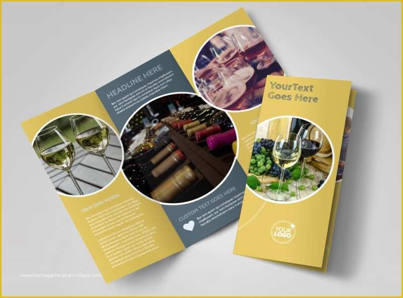Wine Brochure Template Free Of Wine &amp; Spirits Brochure Template