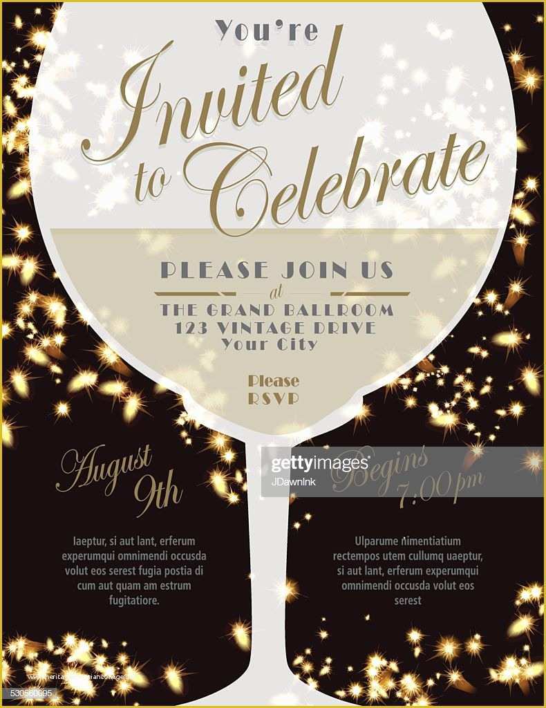 Wine Invitation Template Free Of Sparkling Wine Tasting Invitation Template Design Lights