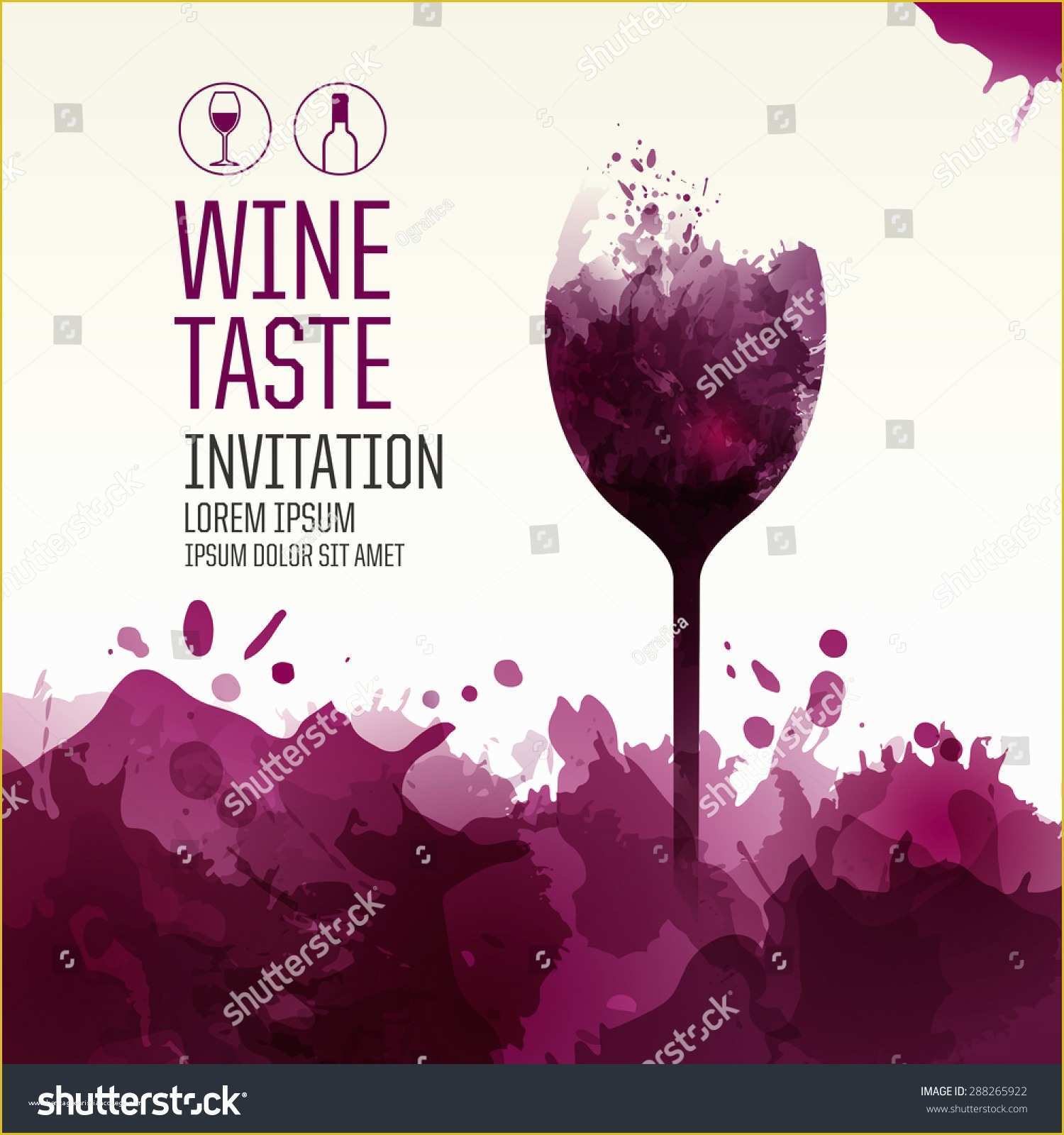 Wine Invitation Template Free Of Template Design Suitable Wine List Wine Stock Vector