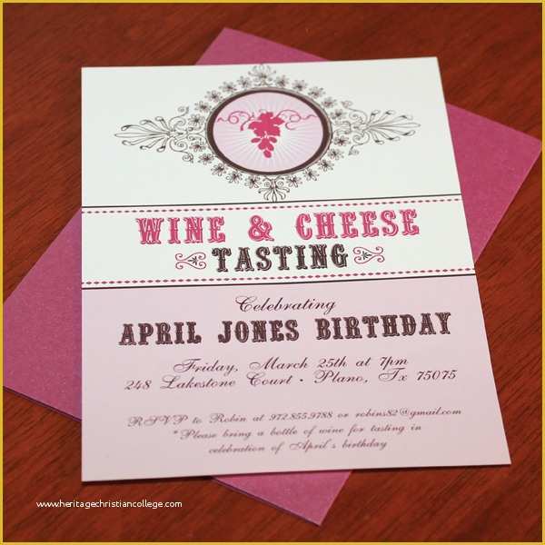 Wine Invitation Template Free Of Wine &amp; Cheese Tasting Party Invitation Template – Download