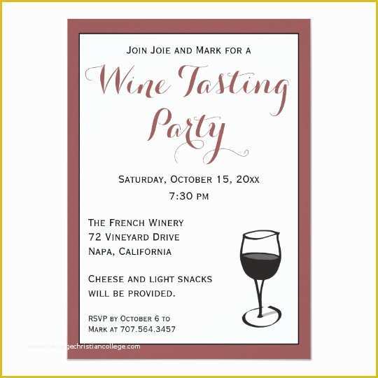 Wine Invitation Template Free Of Wine Tasting Party Invitation Template