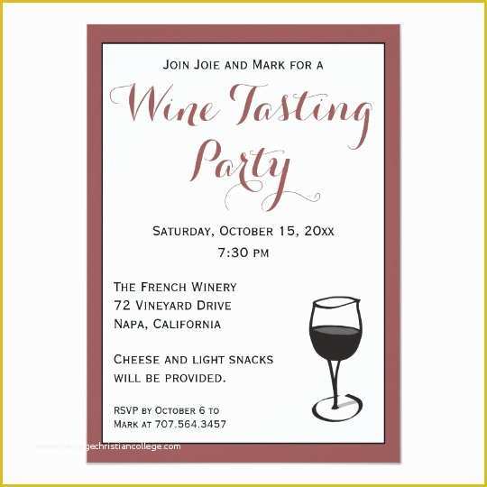 Wine Invitation Template Free Of Wine Tasting Party Invitation Template