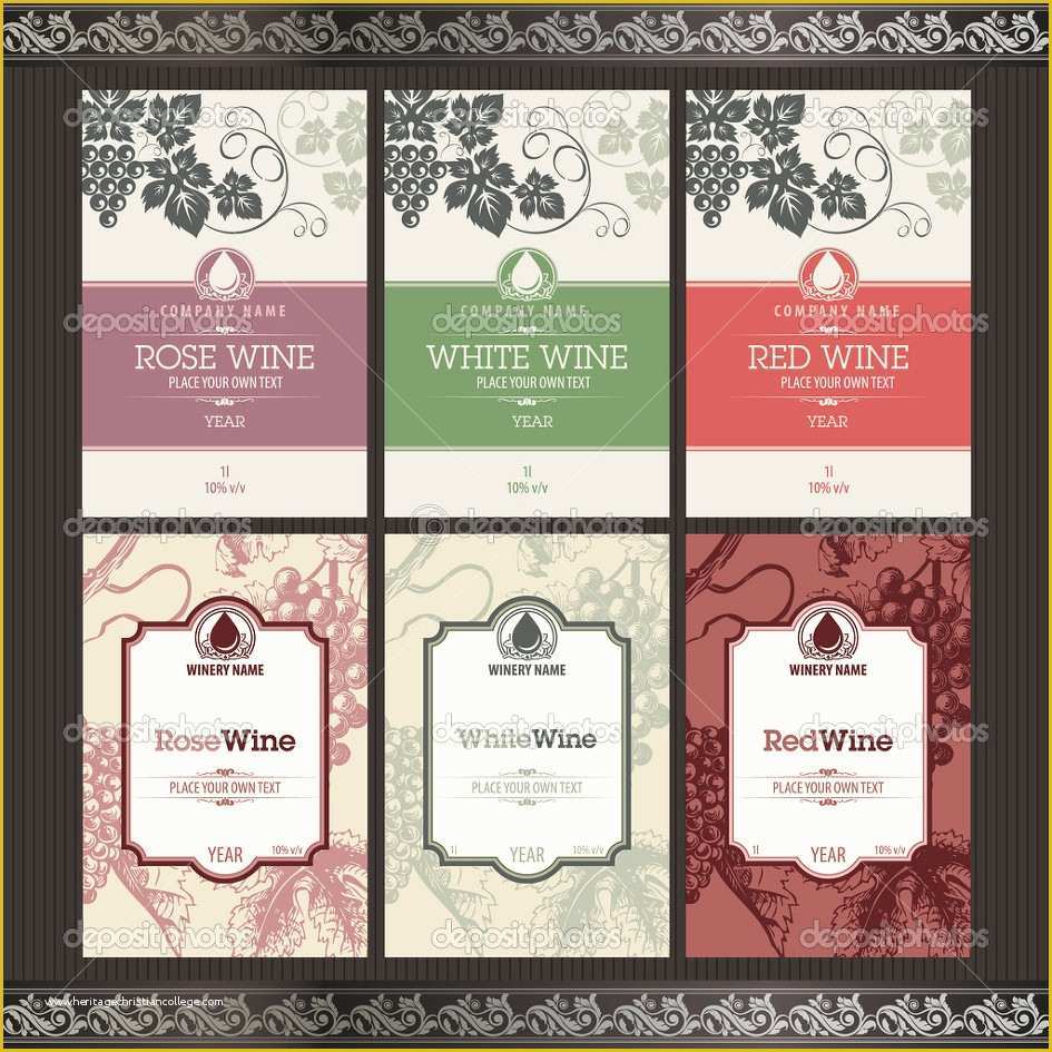 Wine Label Design Templates Free Of 와인라벨 디자인