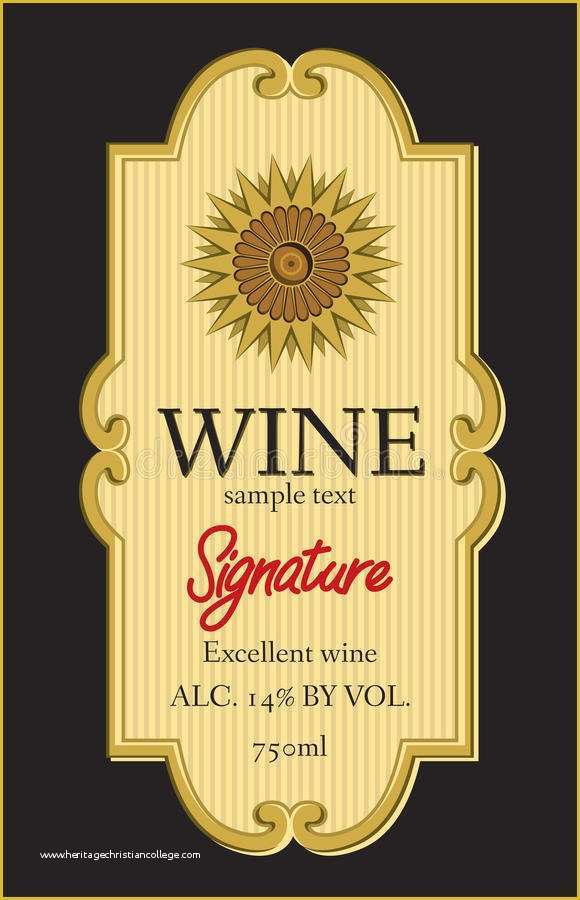 Wine Label Design Templates Free Of Wine Label Design Stock Vector Illustration Of Alcohol