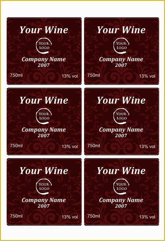 Wine Label Design Templates Free Of Wine Label Labeljoy
