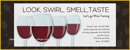 Wine Tasting Invitation Template Free Of Free Wine Tasting Invitations