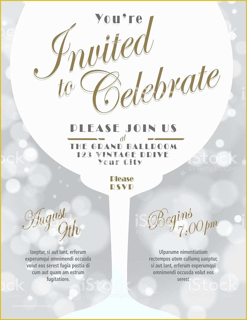 Wine Tasting Invitation Template Free Of Sparkling Wine Tasting Invitation Template Design Silver