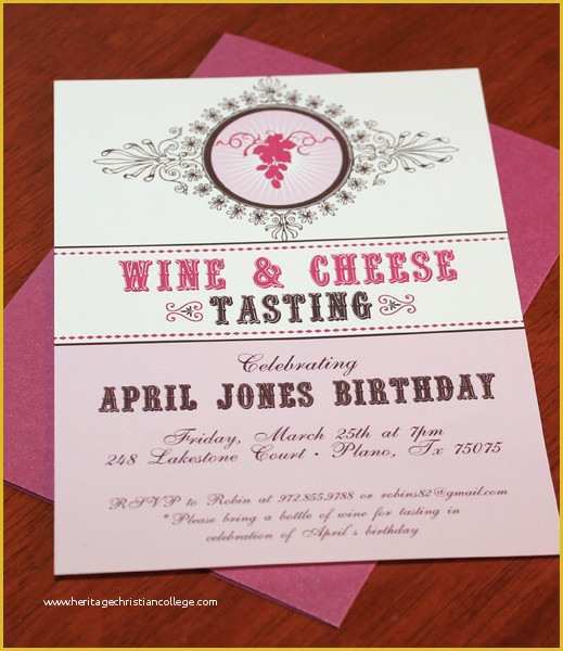 Wine Tasting Invitation Template Free Of Wine & Cheese Tasting Party Invitation Template – Download