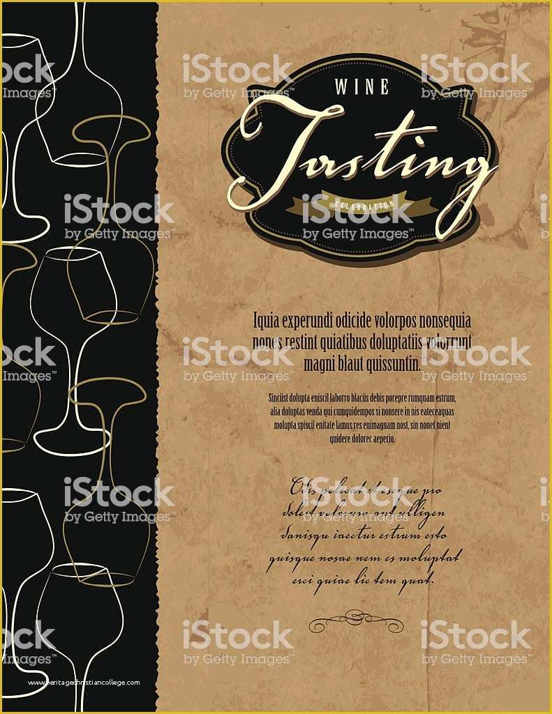 Wine Tasting Invitation Template Free Of Wine Tasting Invitation Menu Design Template Stock