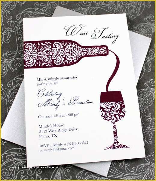 Wine Tasting Invitation Template Free Of Wine Tasting Invitation Template – Download & Print