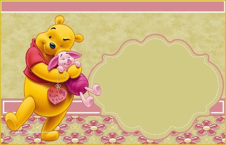 Winnie the Pooh Baby Shower Invitations Templates Free Of 14 Heart Warming Winnie the Pooh Baby Shower Invitations