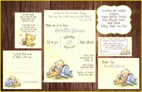 Winnie the Pooh Baby Shower Invitations Templates Free Of Baby Shower Invitation Templates Classic Winnie the Pooh