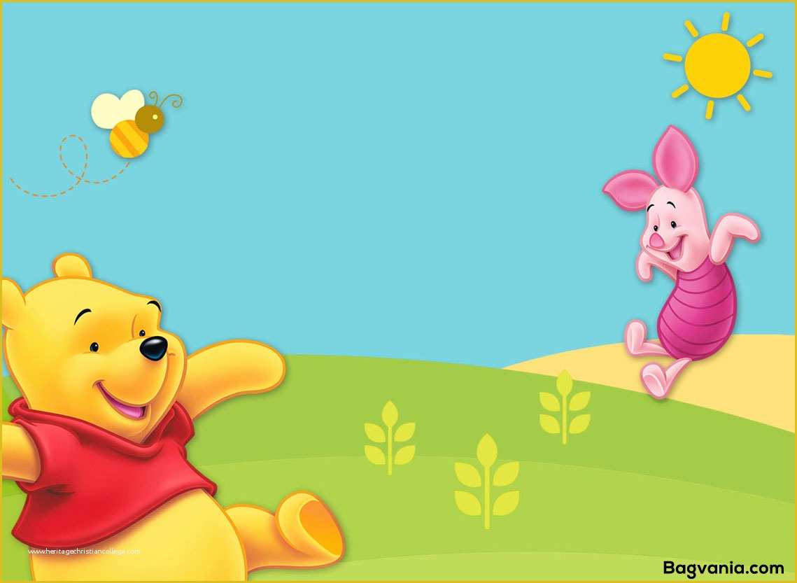Winnie The Pooh Baby Shower Invitations Templates Free Of Free 