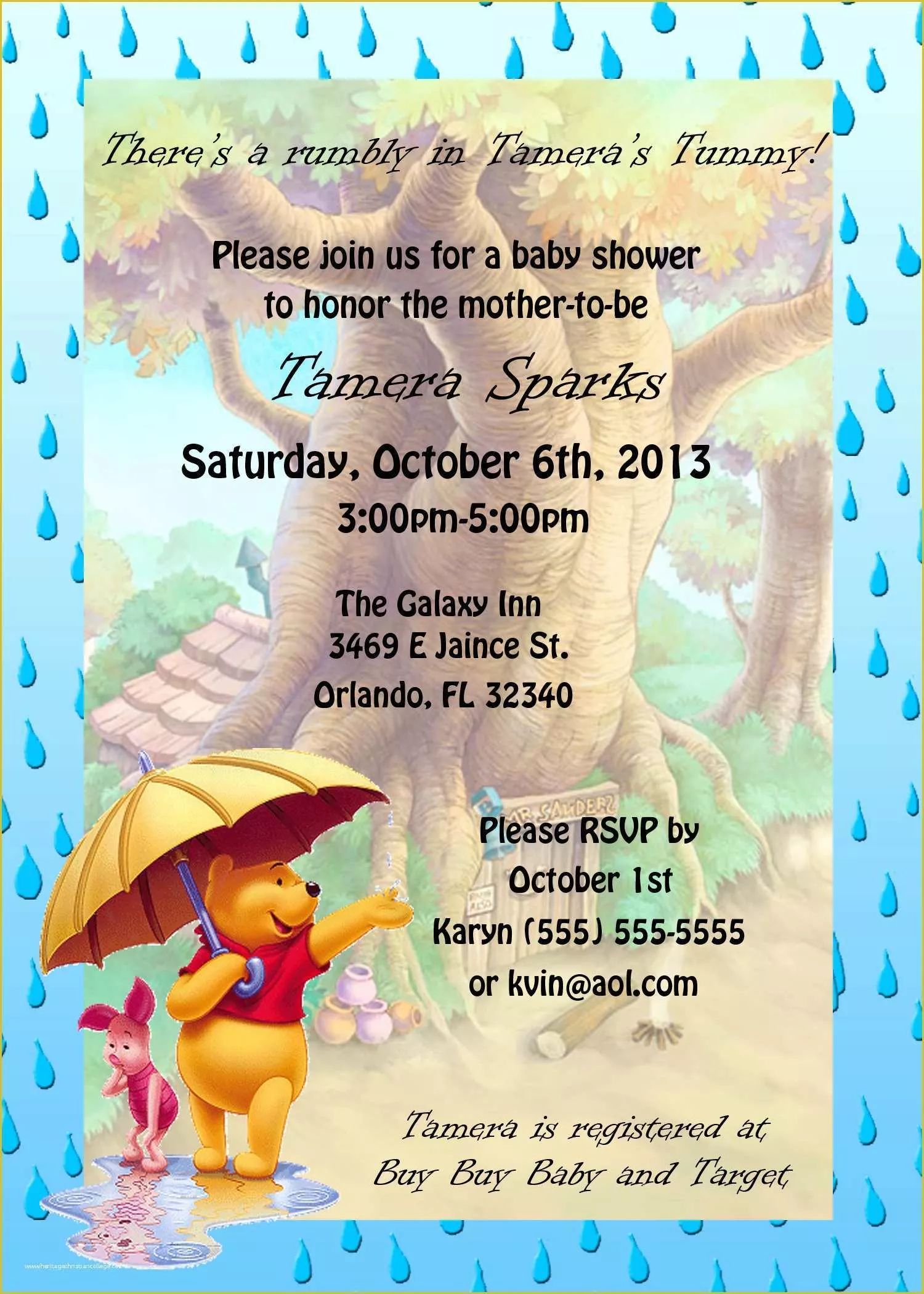 Winnie The Pooh Baby Shower Invitations Templates Free