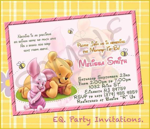 Winnie the Pooh Baby Shower Invitations Templates Free Of Winnie the Pooh Baby Shower Invitation Printable