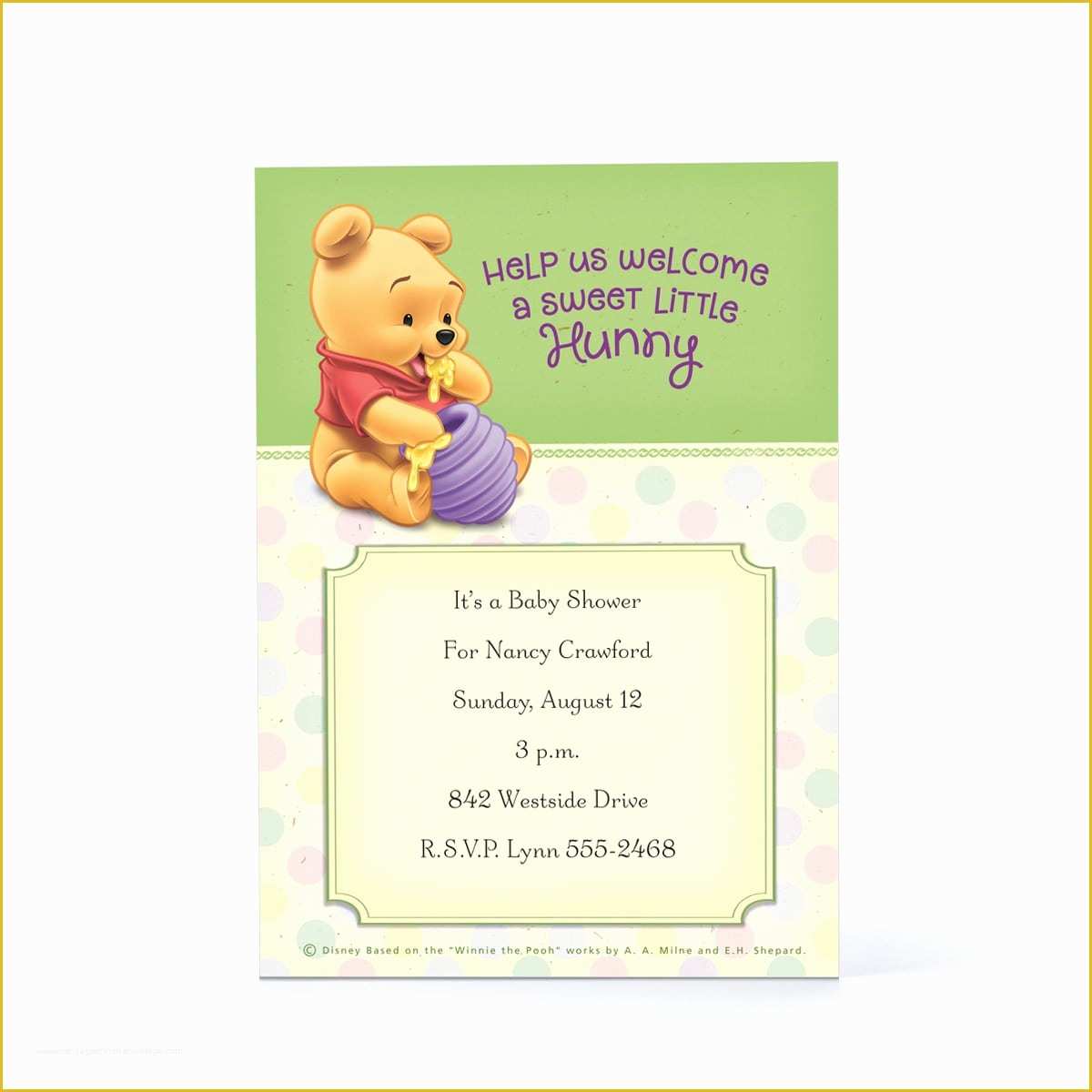 Winnie the Pooh Baby Shower Invitations Templates Free Of Winnie the Pooh Baby Shower Invitation Template