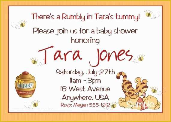 Winnie the Pooh Baby Shower Invitations Templates Free Of Winnie the Pooh Baby Shower Invitations Printable Card