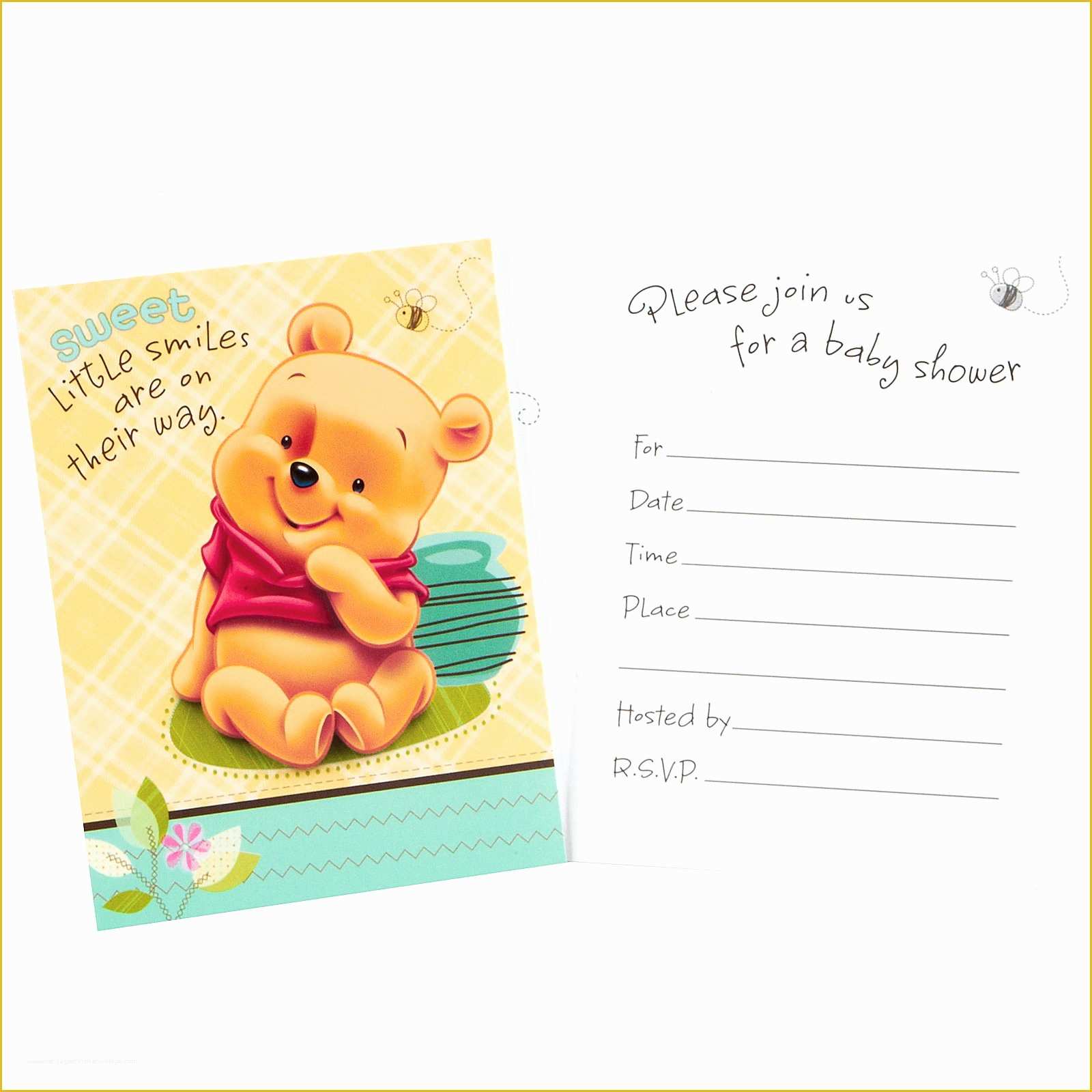 Winnie the Pooh Baby Shower Invitations Templates Free Of Winnie the Pooh Design for Your Baby Shower Invitations