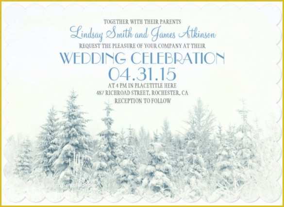 Winter Wedding Invitation Templates Free Of 14 Winter Wedding Invitation Templates – Sample Example