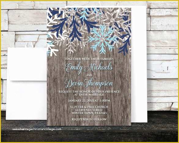 Winter Wedding Invitation Templates Free Of 14 Winter Wedding Invitation Templates – Sample Example