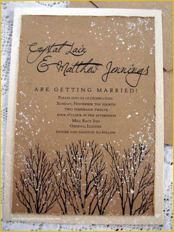 Winter Wedding Invitation Templates Free Of 14 Winter Wedding Invitation Templates – Sample Example