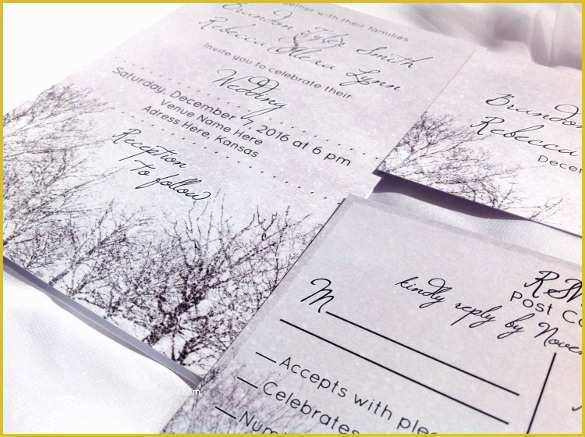 Winter Wedding Invitation Templates Free Of 20 Winter Wedding Invitation Jpg Psd Indesign format