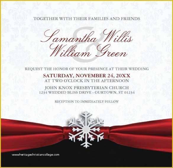 Winter Wedding Invitation Templates Free Of 20 Winter Wedding Invitation Jpg Psd Indesign format