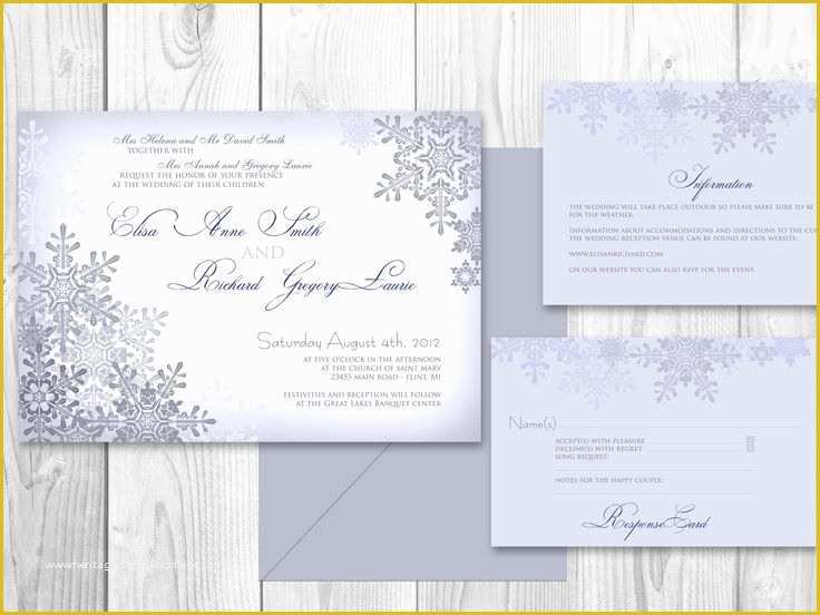 Winter Wedding Invitation Templates Free Of 45 Best Winter Wedding Invitations Images On Pinterest