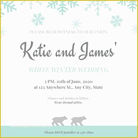 Winter Wedding Invitation Templates Free Of Winter Wonderland Prom Invitation Templates by Canva