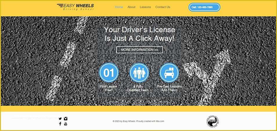 Wix Templates Free Download Of 20 Best Driving School Website Templates