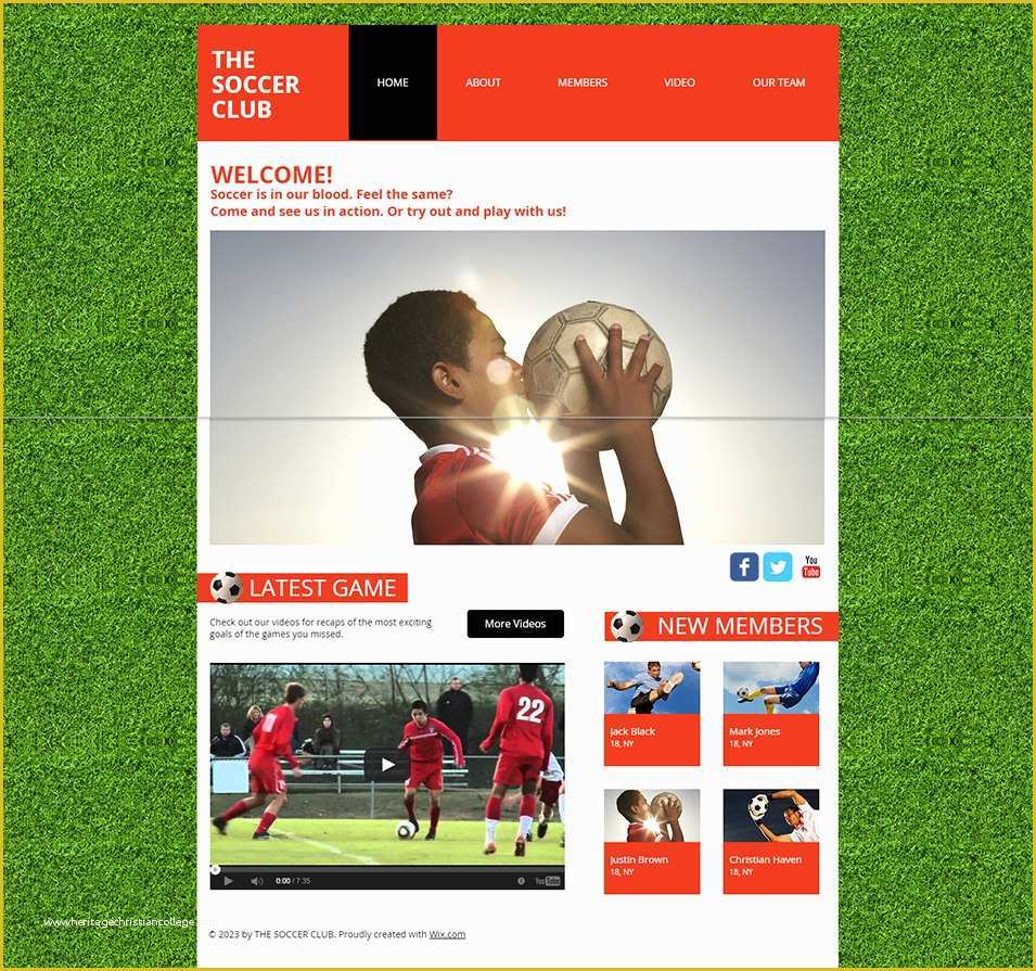 Wix Templates Free Download Of 30 soccer Club Website themes & Templates