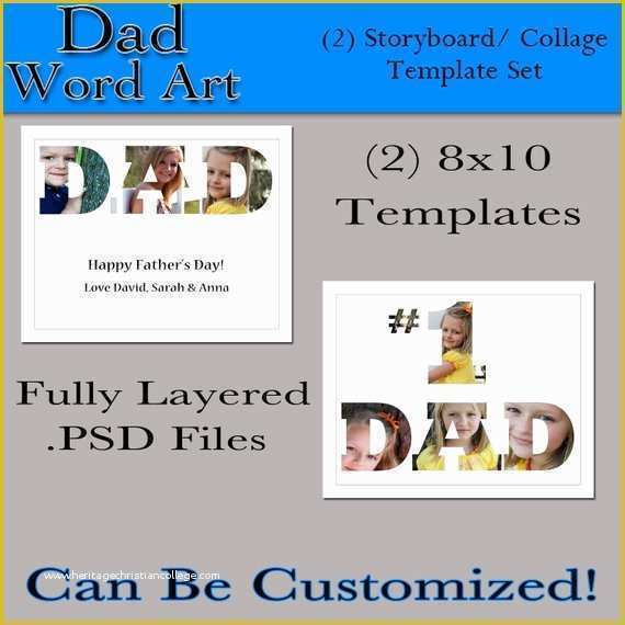 Word Art Collage Template Free Of Items Similar to Dad Word Art 2 8x10 Custom